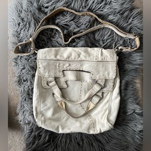 Lucky Brand White Leather Crossbody Boho Bag